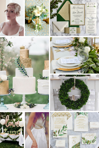 wedding linens, wedding colour combination, boxwood wreaths