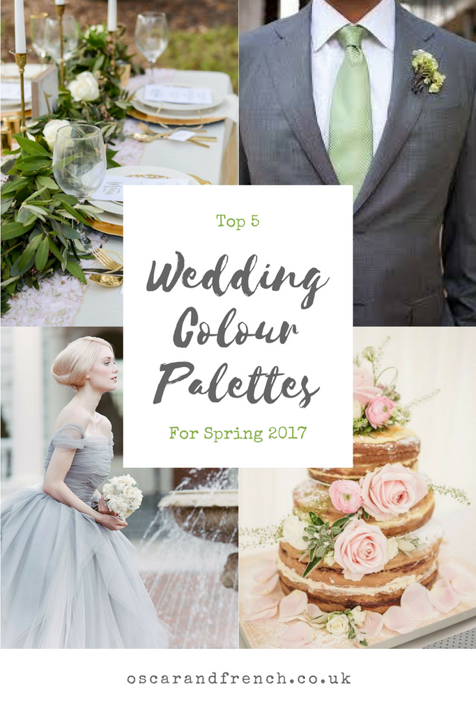 Top 5 Wedding Colour Palettes For Spring 2017