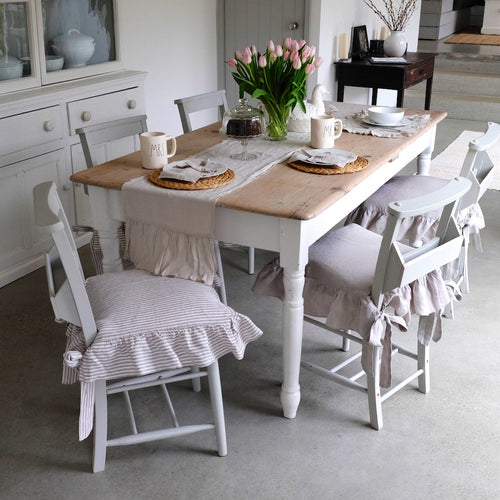 Linen Slip Covers for Dining chairs - Larger Size - Linen