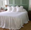 Ruffled Euro Sham Cover - Linen