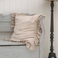 Ruffled Euro Sham Cover - Linen