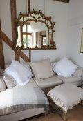 Ruffled Euro Sham Cover - Linen