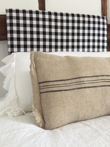 buffalo check, plaid, vintage farmhouse, shabby chic decor, 