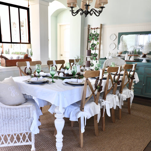Linen Slip Covers for Dining chairs - Custom Sizes/Colours - Linen